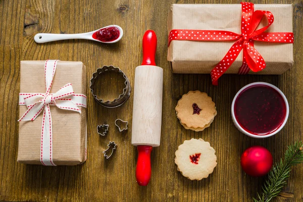 Hintergrund Weihnachtsbacken — Stockfoto