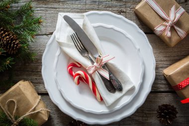Noel tablo ayarı dekorasyon