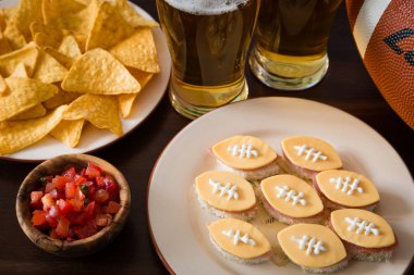 Futbol parti gıda, super bowl gün