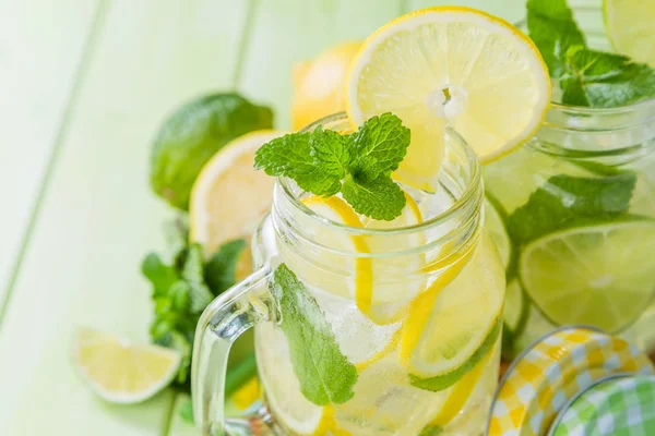 Selection of infused water for detox — Stock Photo, Image