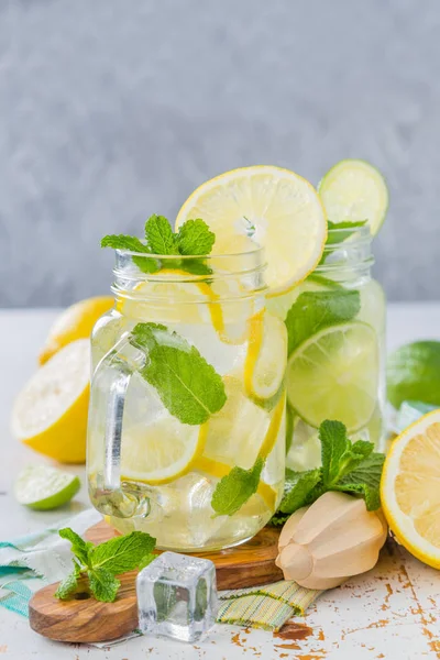 Selection of infused water for detox — Stock Photo, Image