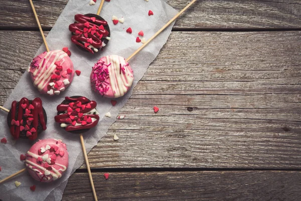 발렌타인 데이 막대 사탕 — 스톡 사진