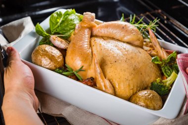 Kızarmış bütün tavuk