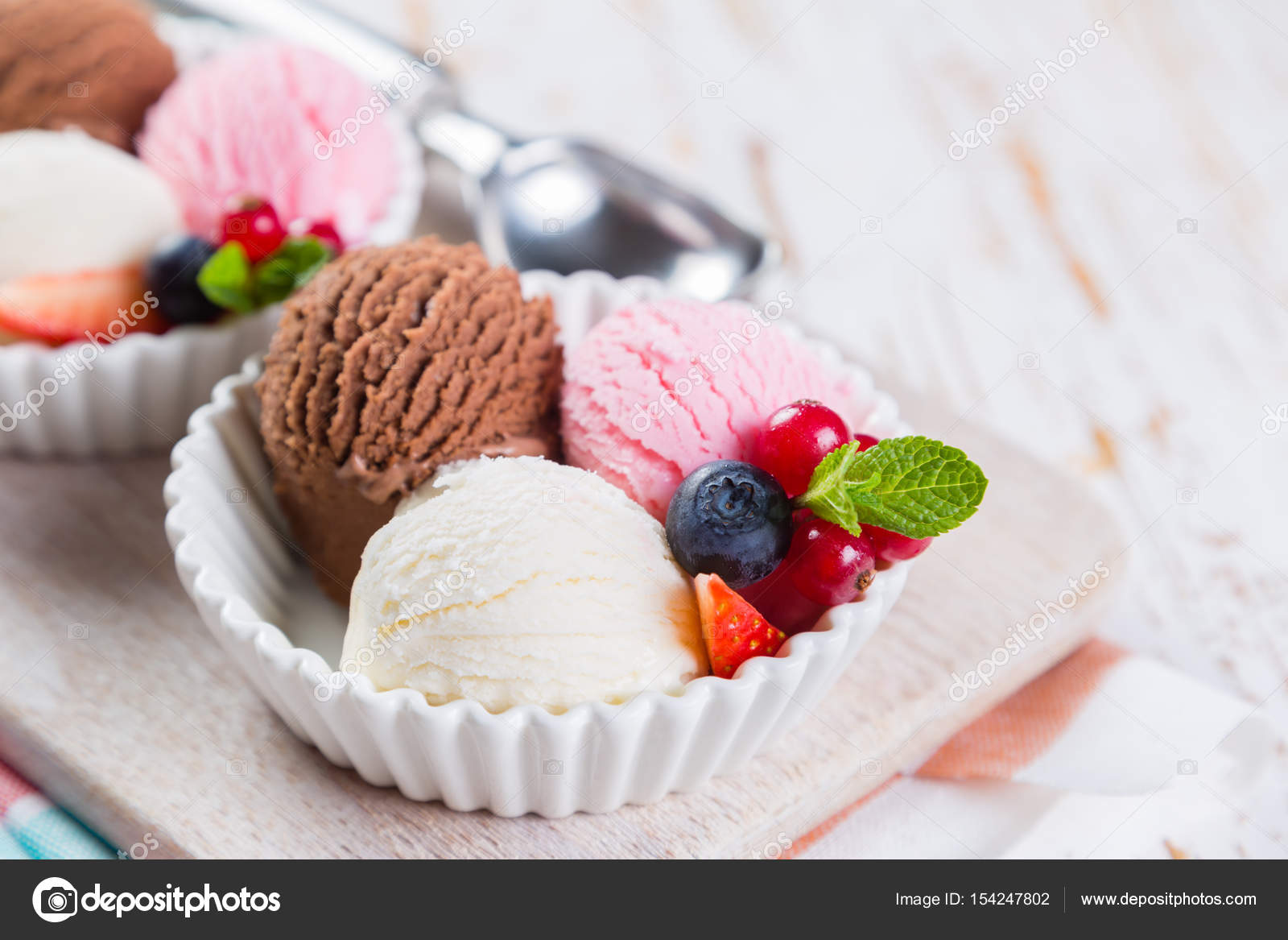 colorful ice cream scoop