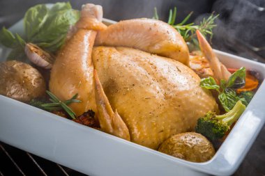 Kızarmış bütün tavuk