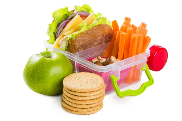 Pranzo scolastico fresco e sano — Foto Stock