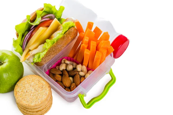 Fresh healthy school lunch — Stock Photo, Image