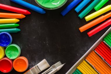 Geri okul arka plan kavramı için sabit ile