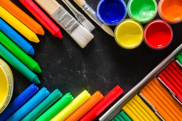 Ritorno a scuola concetto di fondo con fermo — Foto Stock