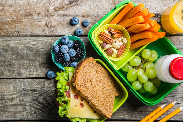Healthy school lunch box