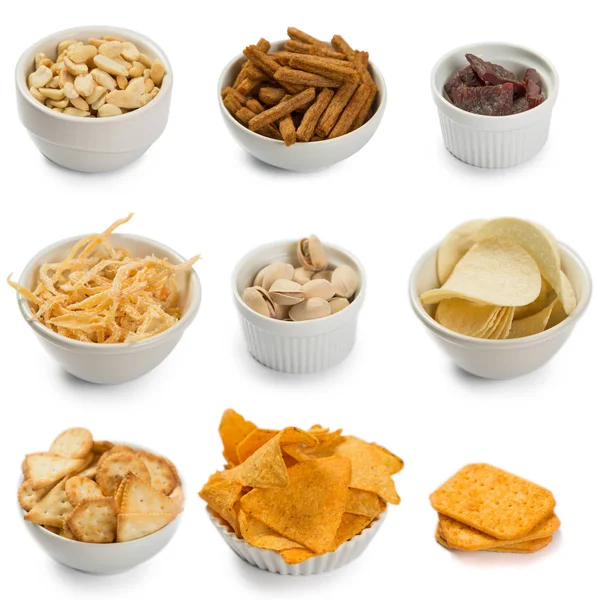 Bier van de zoute snacks — Stockfoto