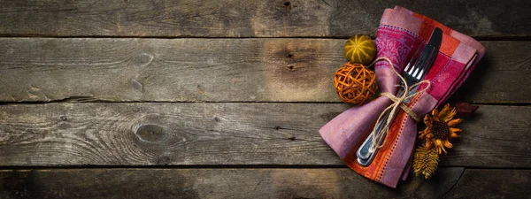 Şükran günü kavramı - dekorasyon ve Gümüş eşya