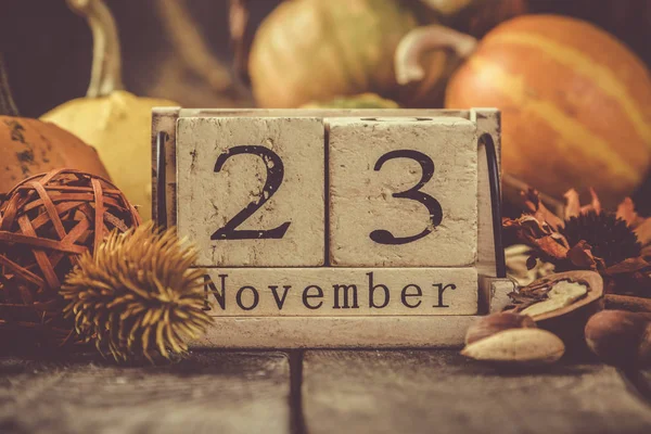 Şükran günü kavramı - süslemeleri ile kabak