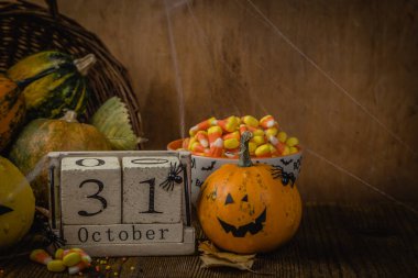 Cadılar Bayramı kavramı - kabaklar ve sembolleri