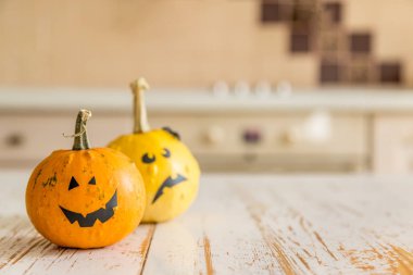 Cadılar Bayramı kavramı - kabaklar ve dekorasyon