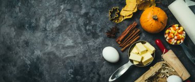 Şükran günü kavramı - malzemeler ve sembolleri pişirme