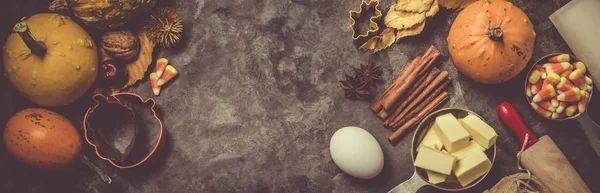 Şükran günü kavramı - malzemeler ve sembolleri pişirme