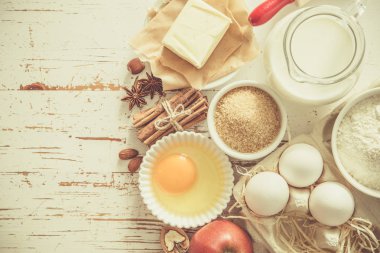 Pişirme malzemeleri arka planı