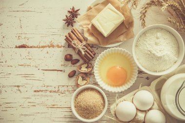 Pişirme malzemeleri arka planı