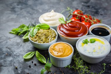 Kase farklı sos yelpazesi