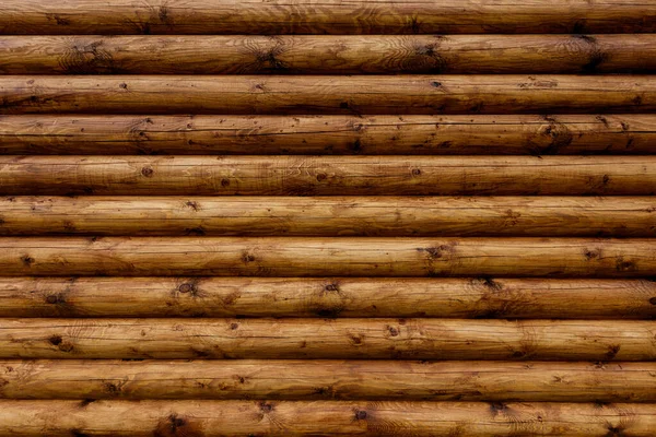 Pared de madera de troncos como fondo . —  Fotos de Stock