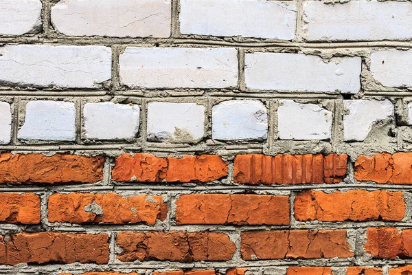 Background of red and white  brick wall texture — Stock Photo, Image