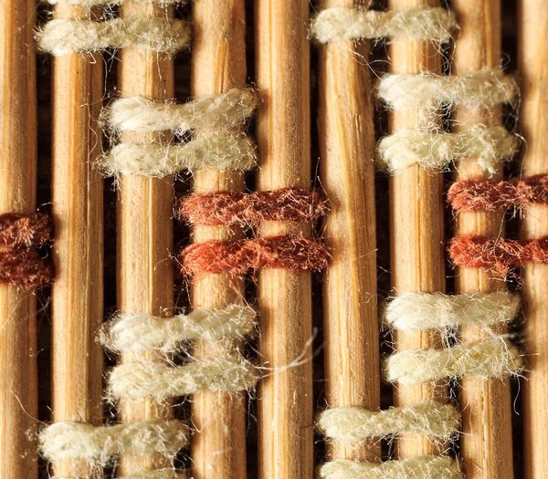 Textura de viejas ramas de bambú con hilos . — Foto de Stock