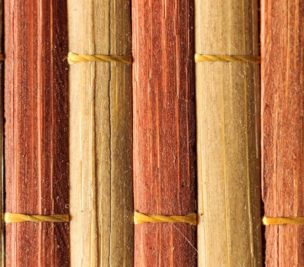 Texture of old bamboo branches with threads. — Stock Photo, Image