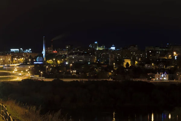 Gece şehir hareketi — Stok fotoğraf