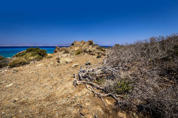Pobřeží ostrova Chrissy za slunečného letního dne s tyrkysovou mořskou vodou. — Stock fotografie