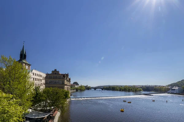 Prague bridges over Vltava river. — Stockfoto