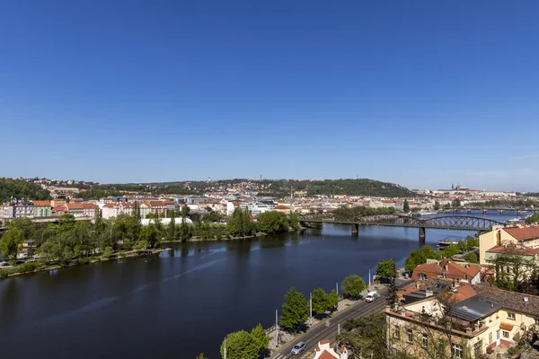 Prague bridges over Vltava river. — Stockfoto