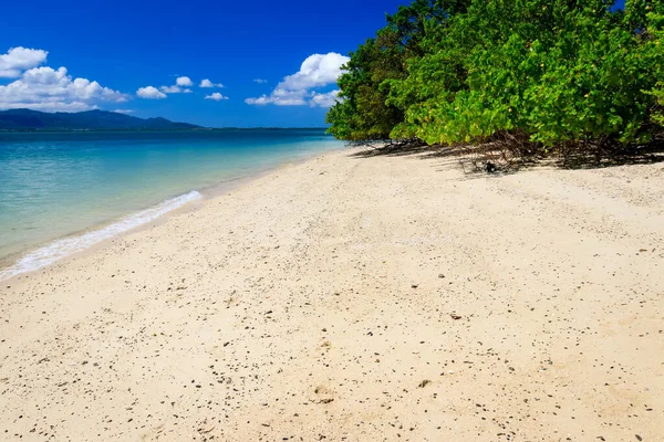 Beach with golden sand and sea. — Stock Photo, Image