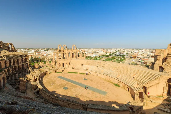 El Jem amfiteátrum Tunéziában — Stock Fotó