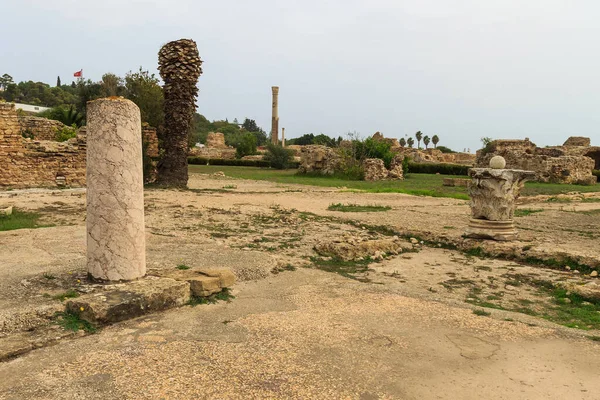 Antiguas ruinas de baños en Tunisia, Cartago — Foto de Stock