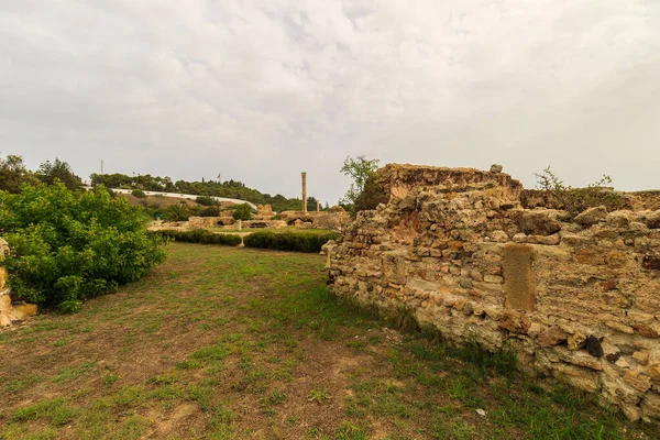 Ruínas antigas de banhos em tunisia, Cartago — Fotografia de Stock