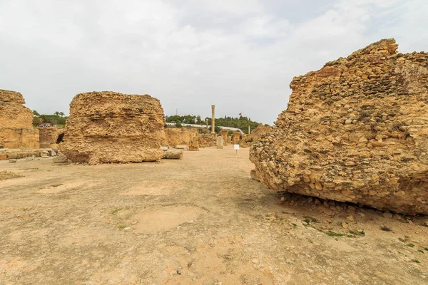 Ancient ruins of baths at tunisia, Carthage — Stock Photo, Image