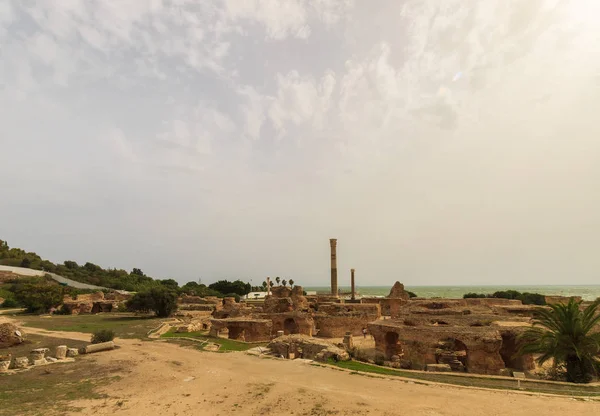 Antiguas ruinas de baños en Tunisia, Cartago — Foto de Stock