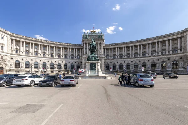 Heldenplatz e Hofburg em Viena . — Fotografia de Stock