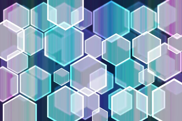 Lights bokeh. Abstract hexagon background for design. — Stock Photo, Image