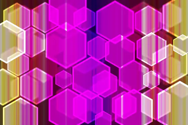 Lights bokeh. Abstract hexagon background for design. — Stock Photo, Image