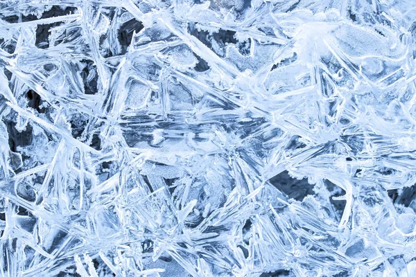 Tekstura lodu w zimie. Streszczenie tła dla projektu, ph — Zdjęcie stockowe