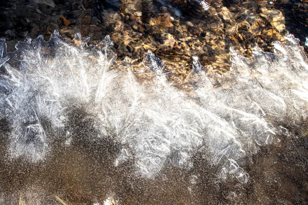 Textura de gelo no inverno. Contexto abstrato para projeto, ph — Fotografia de Stock