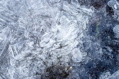 Texture of ice in the winter. Abstract background of frost for d clipart