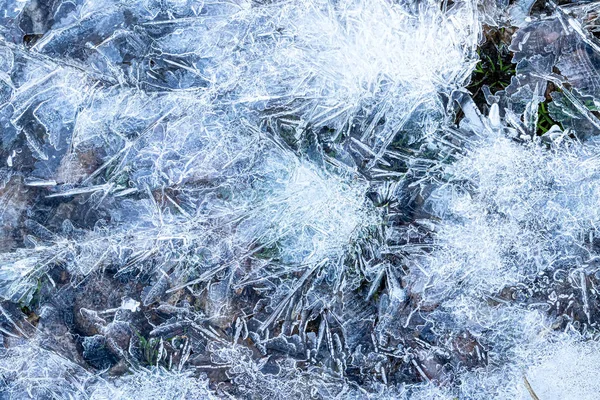 Textura de gelo no inverno. Contexto abstrato para projeto, ph — Fotografia de Stock