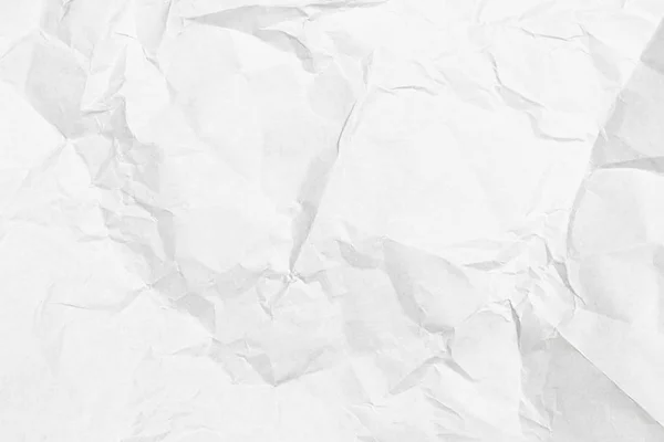 Buruşmuş beyaz kağıt dokusu. Tasarım için soyut arkaplan. — Stok fotoğraf