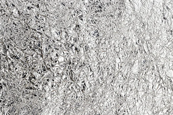 Texture de papier d'aluminium froissé de cuisine . — Photo