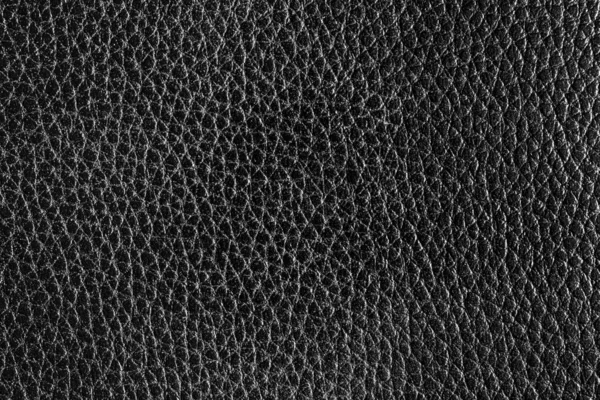 Black natural leather texture. — Stock Photo, Image
