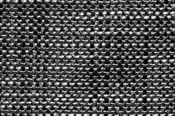 Textúra szövet anyag design. Absztrakt háttér fehér, fekete és szürke fonalakkal szőtt. — Stock Fotó