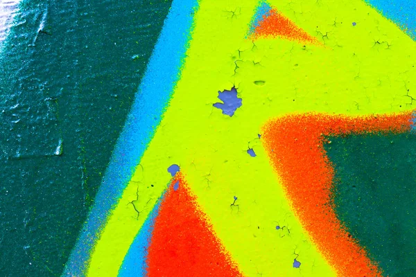 Θραύσμα Από Πολύχρωμο Γκράφιτι Ζωγραφισμένο Τσιμεντένιο Τοίχο Φωτεινό Αφηρημένο Σκηνικό — Φωτογραφία Αρχείου